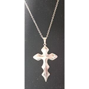 Stainless Steel Cross Pendant Necklace N50